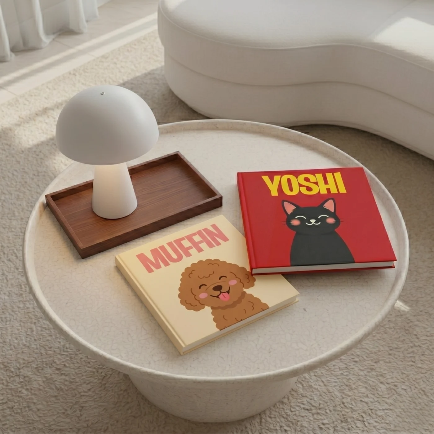 Fotolibro klikkie sobre una mesa de centro